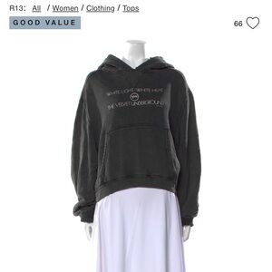 R13 Black Graphic Hoodie